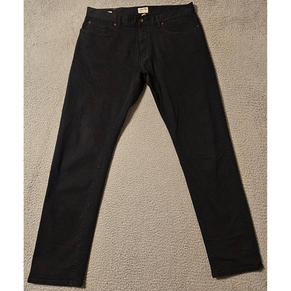 Todd Snyder Mens Slim Fit Black 5 Pocket Chino Jeans Stretch Denim Size 35 x 32